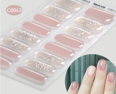 Women and Men Gel Nail Stickers with Retro Cute Designs - gel nail sticker uv stickers