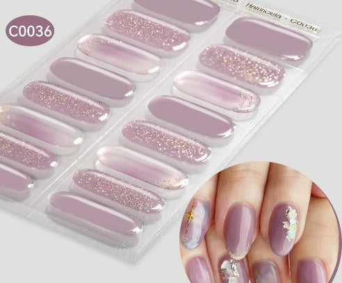 Women and Men Gel Nail Stickers with Retro Cute Designs - gel nail sticker uv stickers