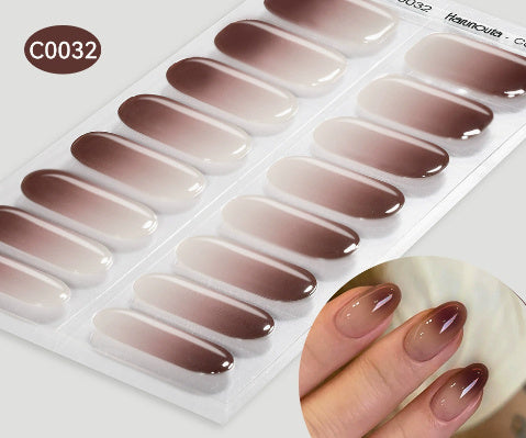 Women and Men Gel Nail Stickers with Retro Cute Designs - gel nail sticker uv stickers