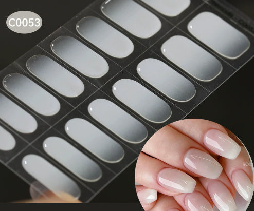 Women and Men Gel Nail Stickers with Retro Cute Designs - gel nail sticker uv stickers
