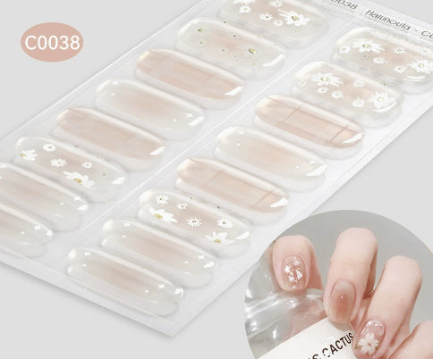 Women and Men Gel Nail Stickers with Retro Cute Designs - gel nail sticker uv stickers