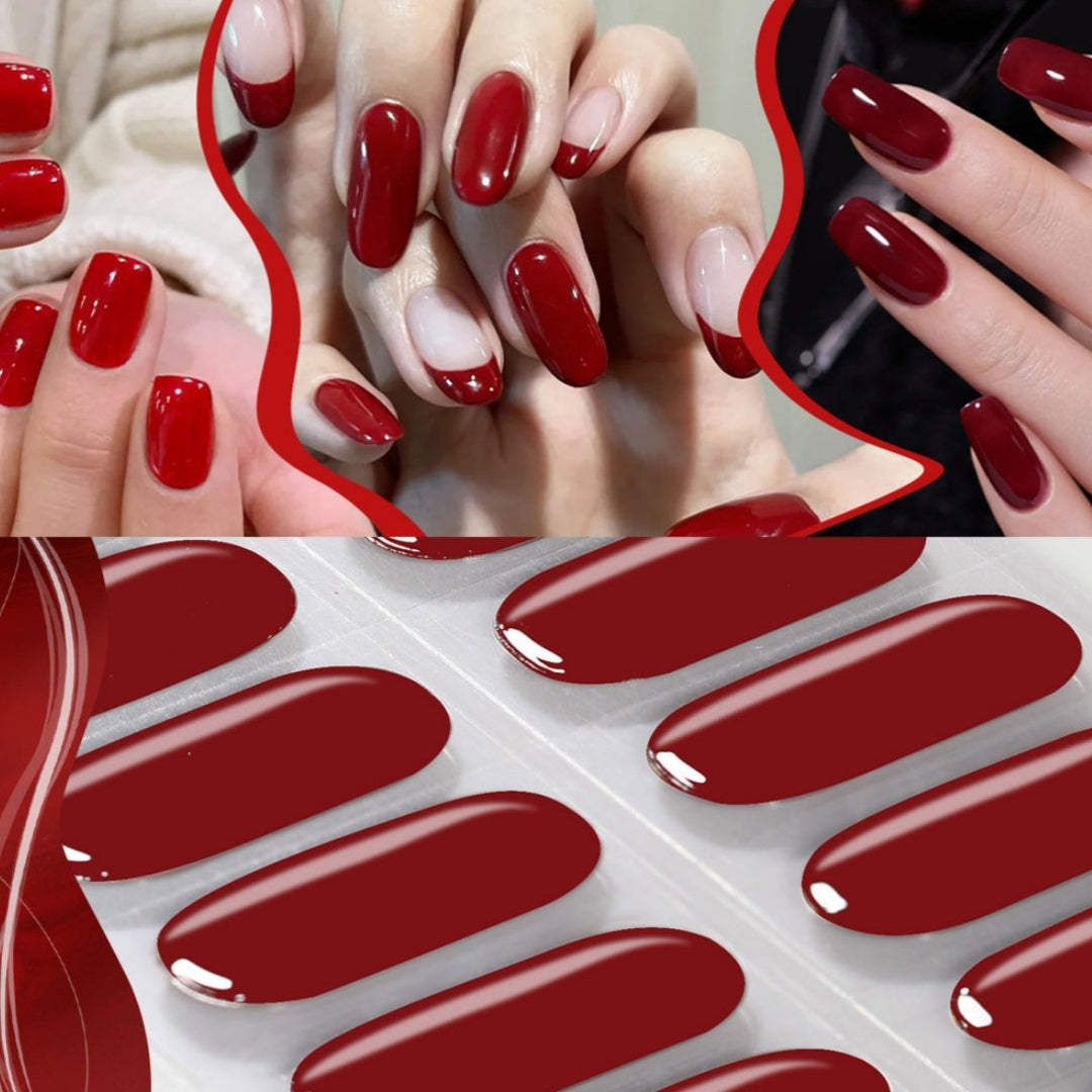 Women and Men Gel Nail Stickers with Retro Cute Designs - gel nail sticker uv stickers