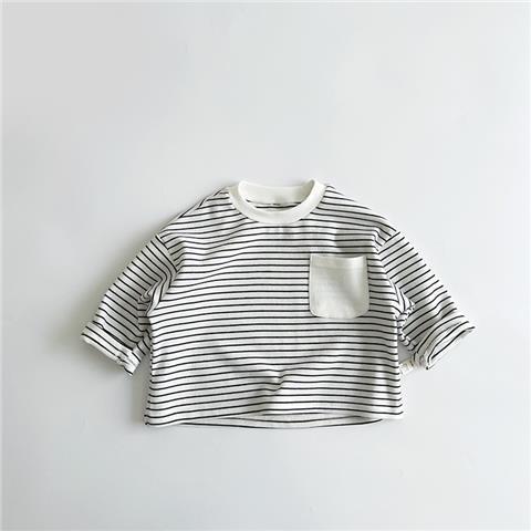 Women Baby Western Long Sleeve Striped Cotton Shirt in Various Lengths - women baby western style long sleeve