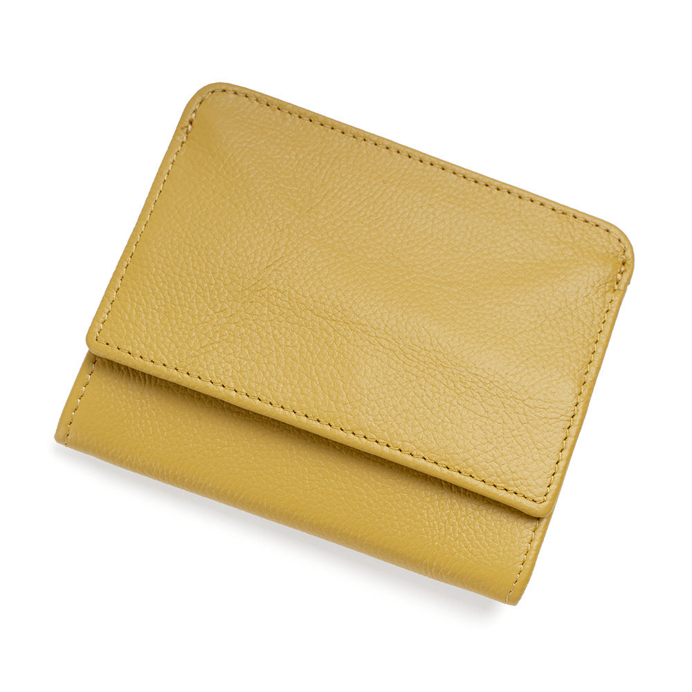 Women Genuine Leather Money Folder with Opening Buckle for Urban Style - Chic Cowhide Wallet Walletless Wonders united