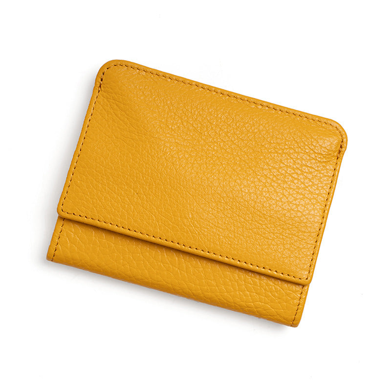 Women Genuine Leather Money Folder with Opening Buckle for Urban Style - Chic Cowhide Wallet Walletless Wonders united