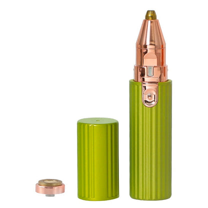 Women Painless Eyebrow Trimmer with Two-in-One Electric Epilator Heads - electric eyebrow trimmer painless eye brow