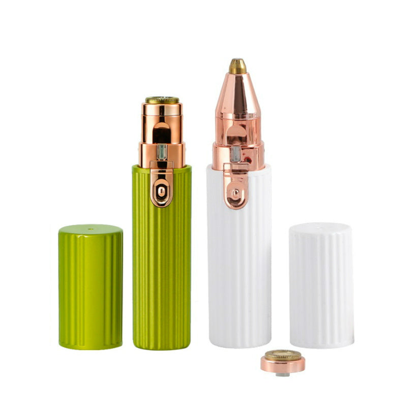 Women Painless Eyebrow Trimmer with Two-in-One Electric Epilator Heads - electric eyebrow trimmer painless eye brow