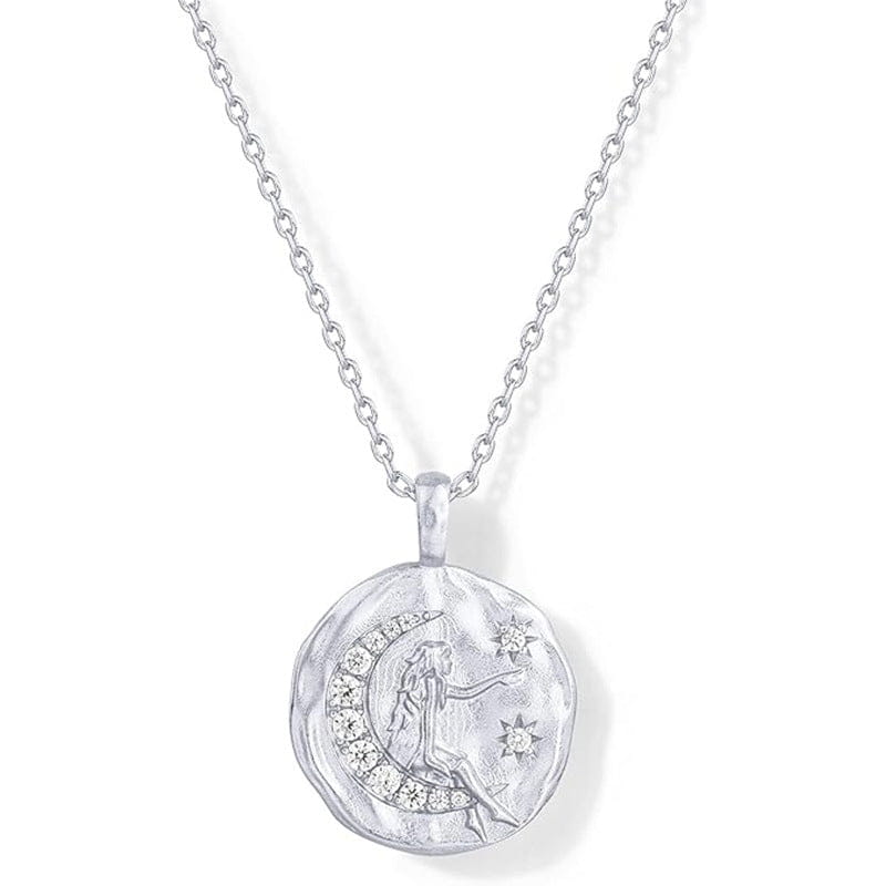 Women’s 14K Carved Coin Pendant Necklace XINGX