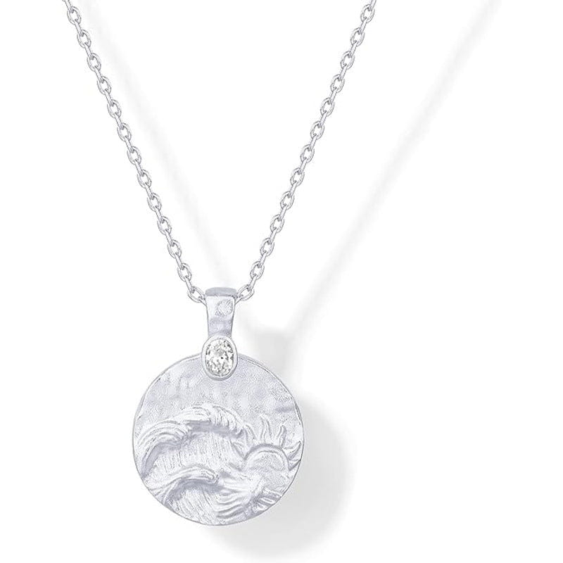 Women’s 14K Carved Coin Pendant Necklace XINGX