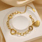 Women’s 18K Gold-plated Heart-shaped Bracelet - Women’s 18K Gold-plated Heart Bracelet Jewelry