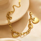 Women’s 18K Gold-plated Heart-shaped Bracelet - Women’s 18K Gold-plated Heart Bracelet Jewelry