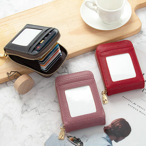 Women’s Card Holder in PU Leather with Embossing for United States chic style - Anti-Degaussing Sneaky Saves united