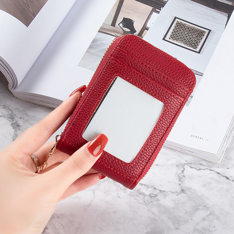Women’s Card Holder in PU Leather with Embossing for United States chic style - Anti-Degaussing Sneaky Saves united