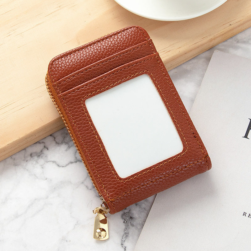 Women’s Card Holder in PU Leather with Embossing for United States chic style - Anti-Degaussing Sneaky Saves united