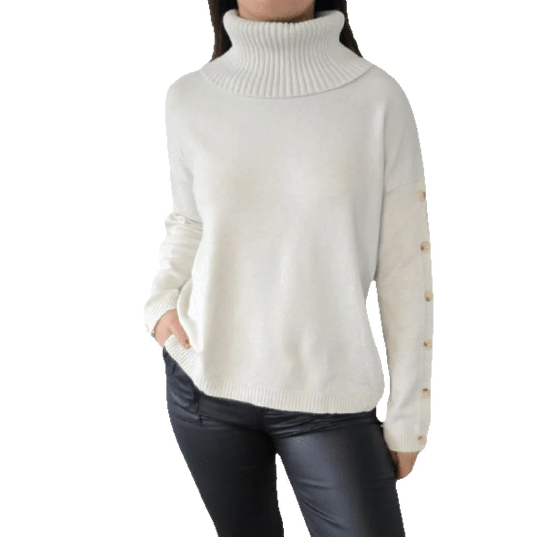 Womens Cotton Button Pullover Long Sleeve Top Casual Loose Fit Blouse - Teleplus