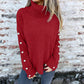 Womens Cotton Button Pullover Long Sleeve Top Casual Loose Fit Blouse - Teleplus