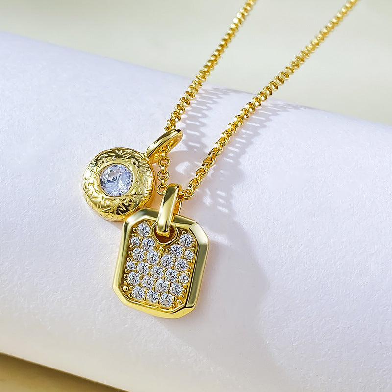 Perfume Bottle Necklace Gold and Platinum Chain for Women - N372 Fashion perfume bottle necklace
