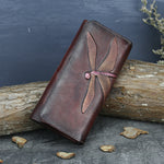 Women’s Dark Blue Leather Wallet with Opening Lock for the United States - Butterfly Wallets: For Classy Ladies Who Fly