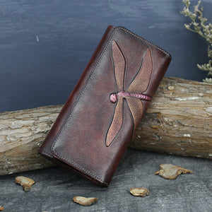 Women’s Dark Blue Leather Wallet with Opening Lock for the United States - Butterfly Wallets: For Classy Ladies Who Fly