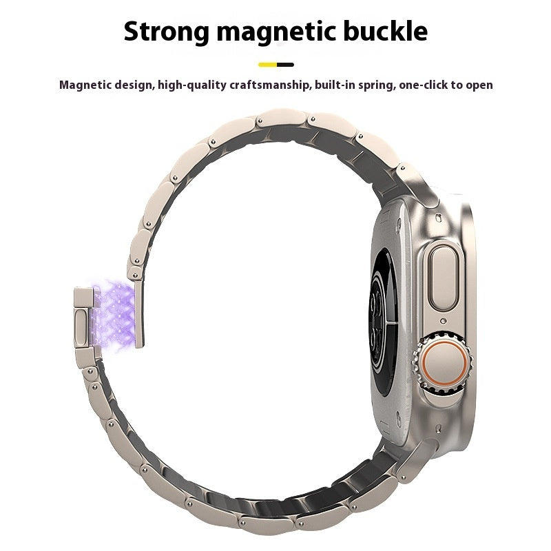 Women’s Electronic Magnetic Snap Titanium Alloy Watch Strap - Magnetic Snap Titanium Watch Strap for Women