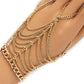 Electroplated Alloy Tassel Bracelet for Women Black Silver Gold Stylish Jewelry - Women’s electroplated alloy tassel