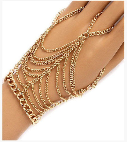 Electroplated Alloy Tassel Bracelet for Women Black Silver Gold Stylish Jewelry - Women’s electroplated alloy tassel