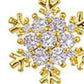 Women’s Fashion Earrings 14K Gold-plated Snowflake Zircon - Sparkle Like a Snowflake with Blingy Gold Earrings