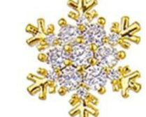 Women’s Fashion Earrings 14K Gold-plated Snowflake Zircon - Sparkle Like a Snowflake with Blingy Gold Earrings