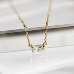 Women’s Fashion Rectangular Zircon Pendant Necklace - Women’s Fashion Rectangular Zircon Pendant Necklace