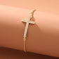 Women’s Fashion Zircon Cross All-match Bracelet - Rose Gold Women’s Zircon Cross Bracelet All-match