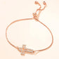 Women’s Fashion Zircon Cross All-match Bracelet - Rose Gold Women’s Zircon Cross Bracelet All-match