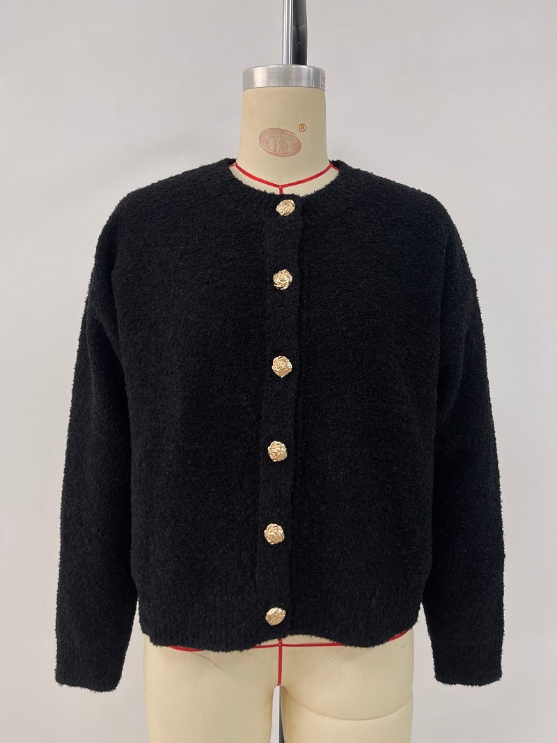 Womens Knit Color Block Cardigan Long Sleeve Lightweight Sweater Top