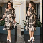 Women’s Long Sleeve Maxi Pullover Dress Plus Size Casual Skirt Polyester - Teleplus