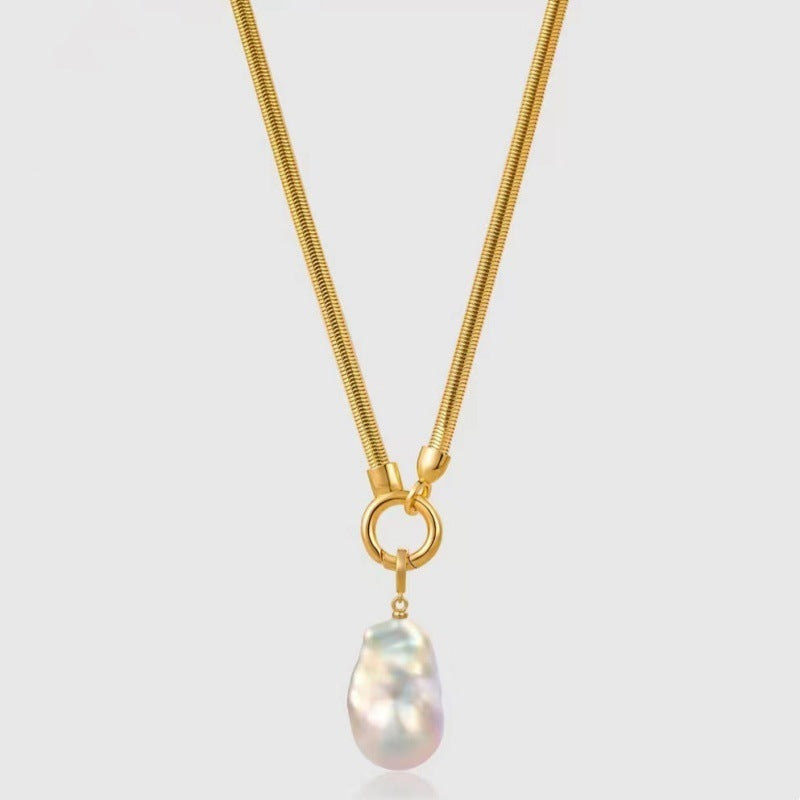 Pearl Necklace S925 Silver Light Luxury Electroplated Jewelry - Women’s Chain pearl necklace s925 silver light luxury