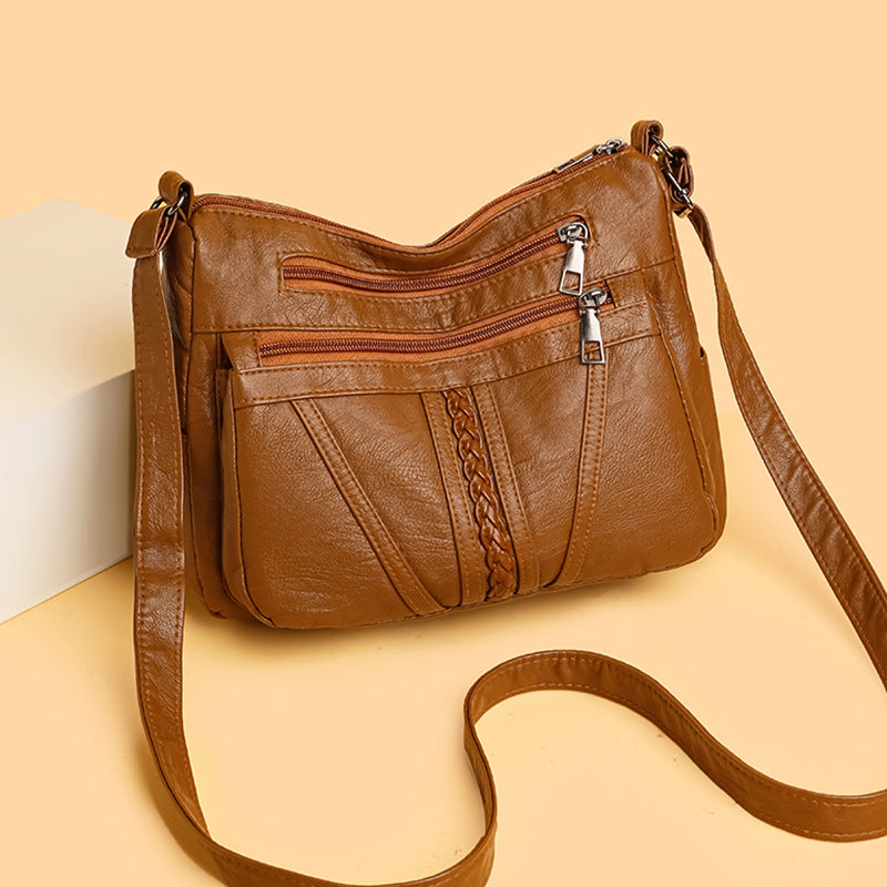 Women’s PU Crossbody Messenger Bag for Leisure Travel in the United States - shoulder messenger bag united states