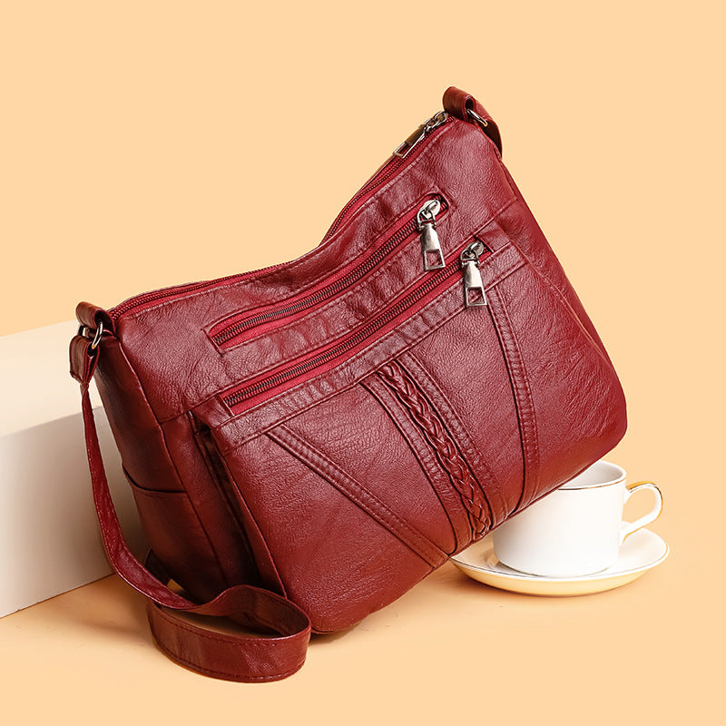 Women’s PU Crossbody Messenger Bag for Leisure Travel in the United States - shoulder messenger bag united states