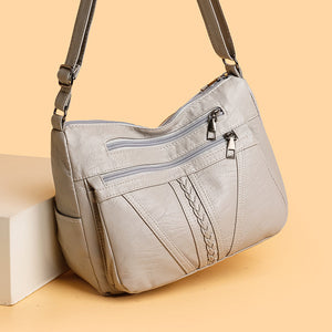 Women’s PU Crossbody Messenger Bag for Leisure Travel in the United States - shoulder messenger bag united states