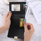 Women’s PU Leather Card Holder Bag with Money Clip for United States CHF - Purse So Short It Can’t Hold Long Stories