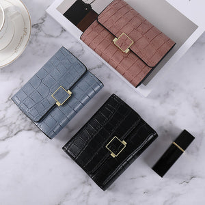 Women’s PU Leather Card Holder Bag with Money Clip for United States CHF - Purse So Short It Can’t Hold Long Stories