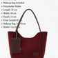 Brown SHK108 faux leather women hand and shoulder bag with wallet and makeup bag