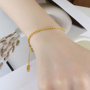 Women’s Simple And Exquisite Bracelet Niche Design - Womens Simple Exquisite Gold Plated Bracelet Design