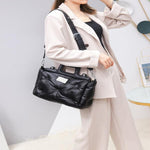 Women’s Space Cotton Bag with Embossed PU Fabric and Magnetic Closure - for Women Perfect Stellar Style space cotton bag