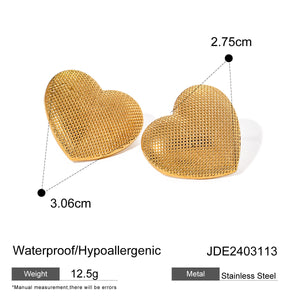 Stainless Steel Love Heart Earrings for Women in United States - Shiny Hearts Your Ears stainless steel love united