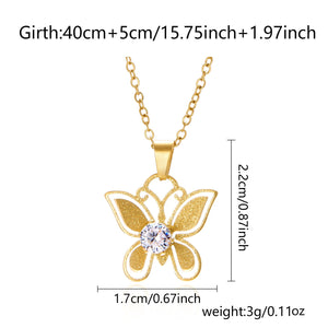 Women’s Stainless Steel Necklace Fashion with Electroplating Treatment - Womens Hollowed-out womens stainless steel