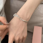 Women’s Sterling Silver Natural White Crystal Bracelet - Women’s Sterling Silver Natural White Crystal Bracelet