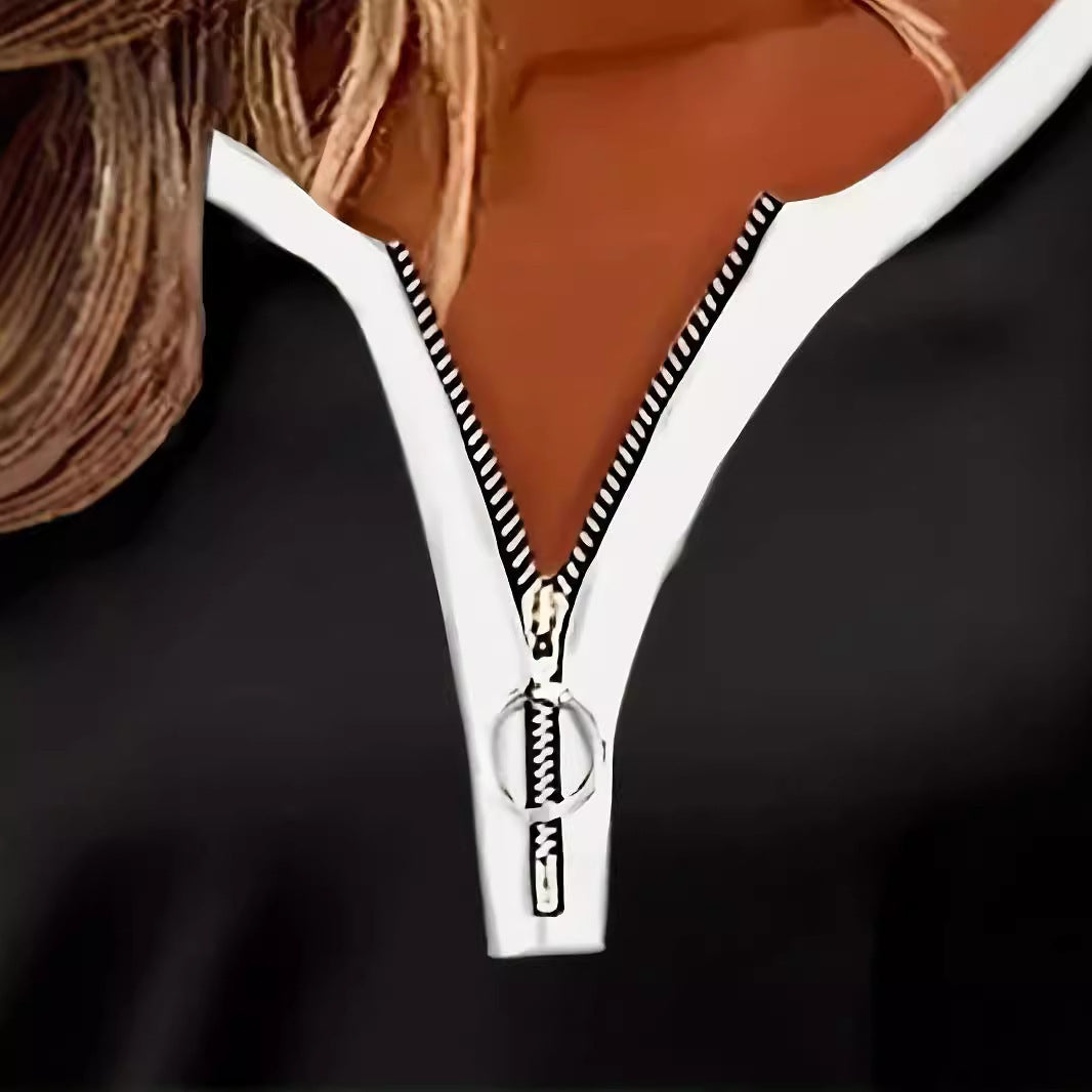 Womens Striped V Neck Long Sleeve Dress Black Milk Silk Polyester Casual Fashion - Teleplus