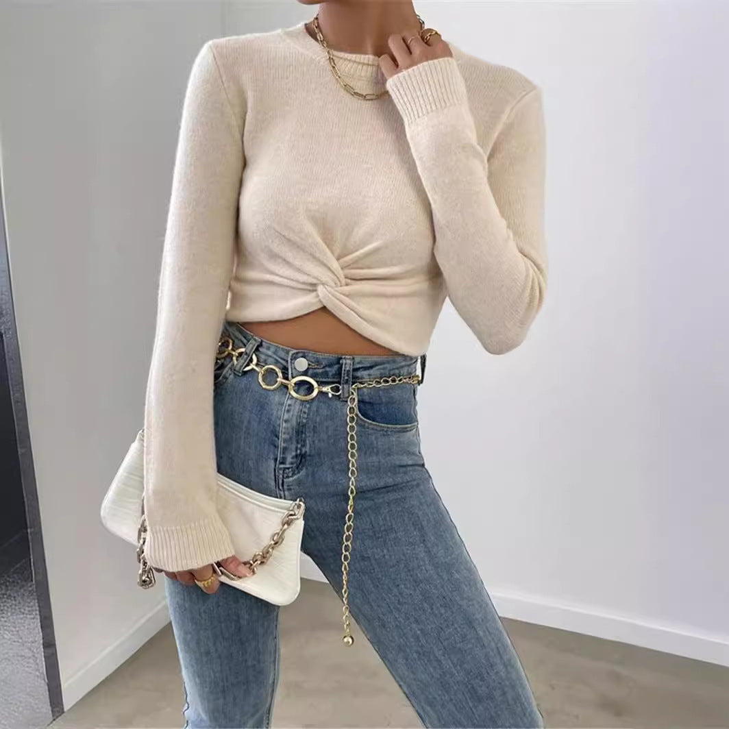 Womens Thick Viscose Pullover Sweater Long Sleeve Winter Knit Top S-XL - Teleplus