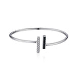 Women’s Titanium Steel Round Bracelet for Anniversary and Celebration - titanium steel