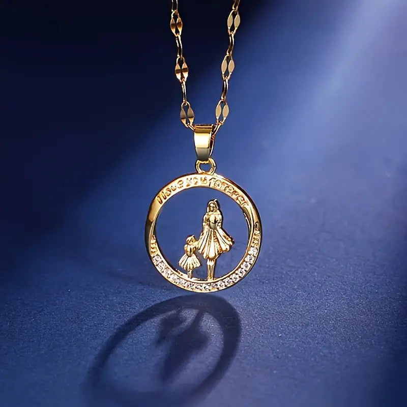 Womens Versatile Clavicle Chain Geometric Necklace with Copper Pendant - womens versatile clavicle chain geometric