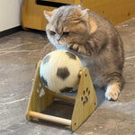 Wood Sisal Cat Scratching Ball Toy with Solid Base for Claw Grinding - Teleplus wood sisal
